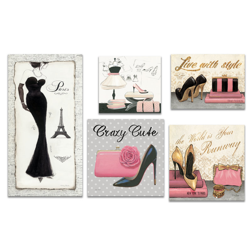 East Urban Home 5 Piece Wrapped Canvas Gallery Wall Set Wayfair